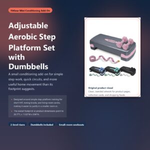 adjustable aerobic step platform set with dumbbells hero image for FitGear Mini