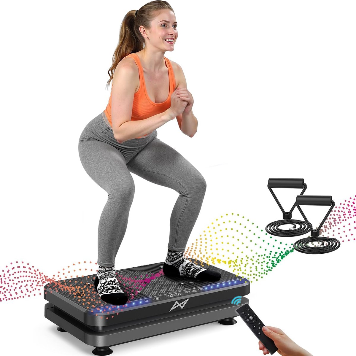 AXV Vibration Plate with accessories for home workout