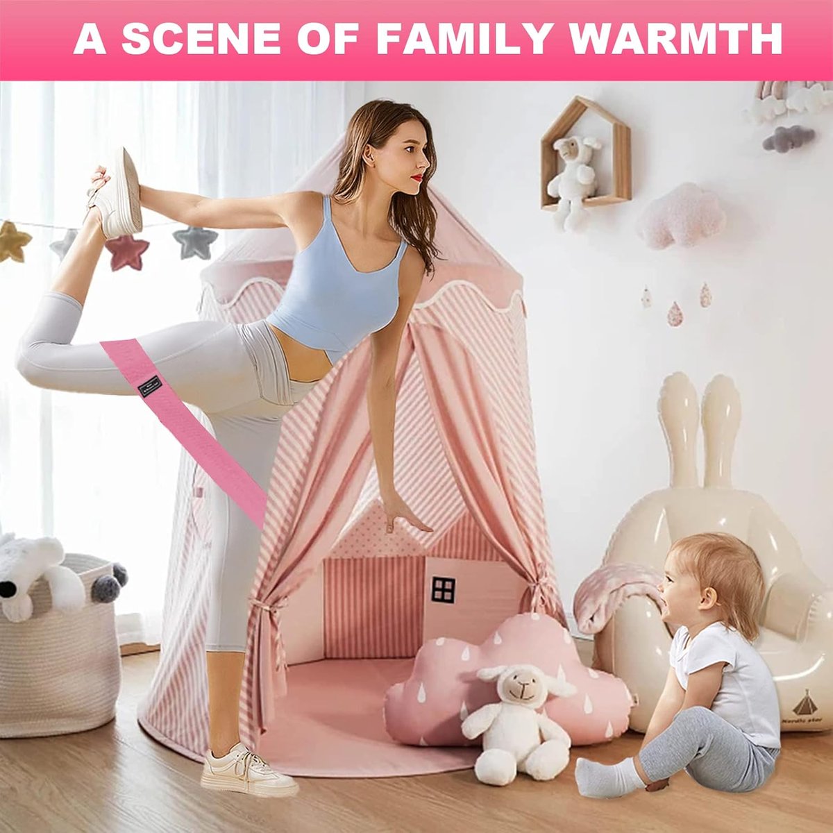 DICYWUDI Resistance Bands durable construction closeup