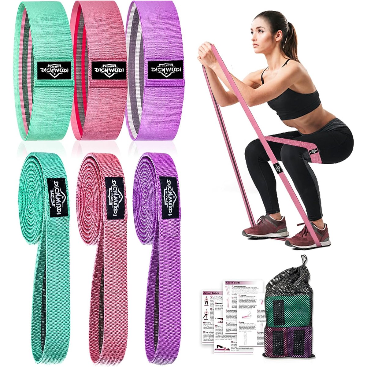 DICYWUDI Resistance Bands with accessories for home workout