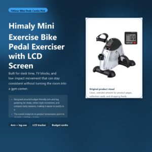himaly mini exercise bike pedal exerciser with lcd screen hero image for FitGear Mini
