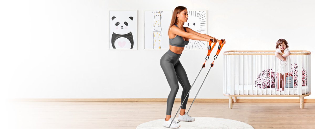 HPYGN Resistance Bands compact dimensions for home use - Home Workout