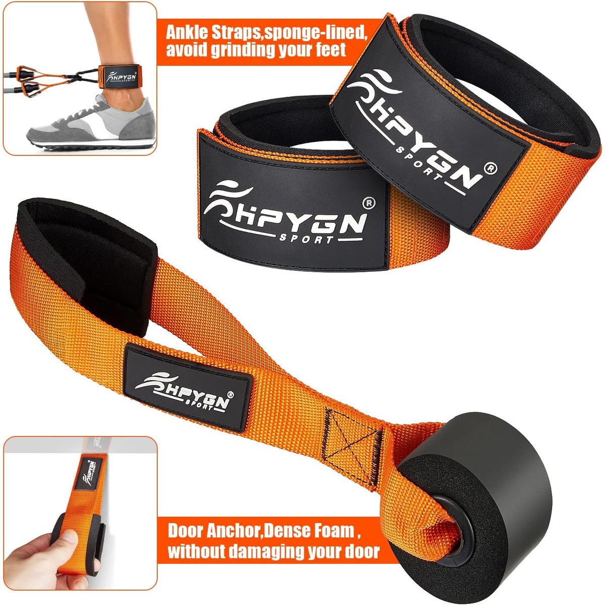 HPYGN Resistance Bands durable construction closeup