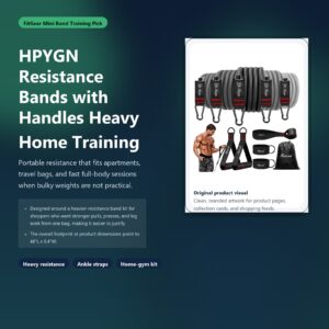 hpygn resistance bands with handles for heavy home training hero image for FitGear Mini