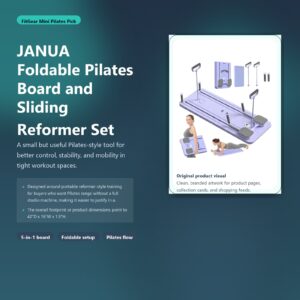 janua foldable pilates board and sliding reformer set hero image for FitGear Mini