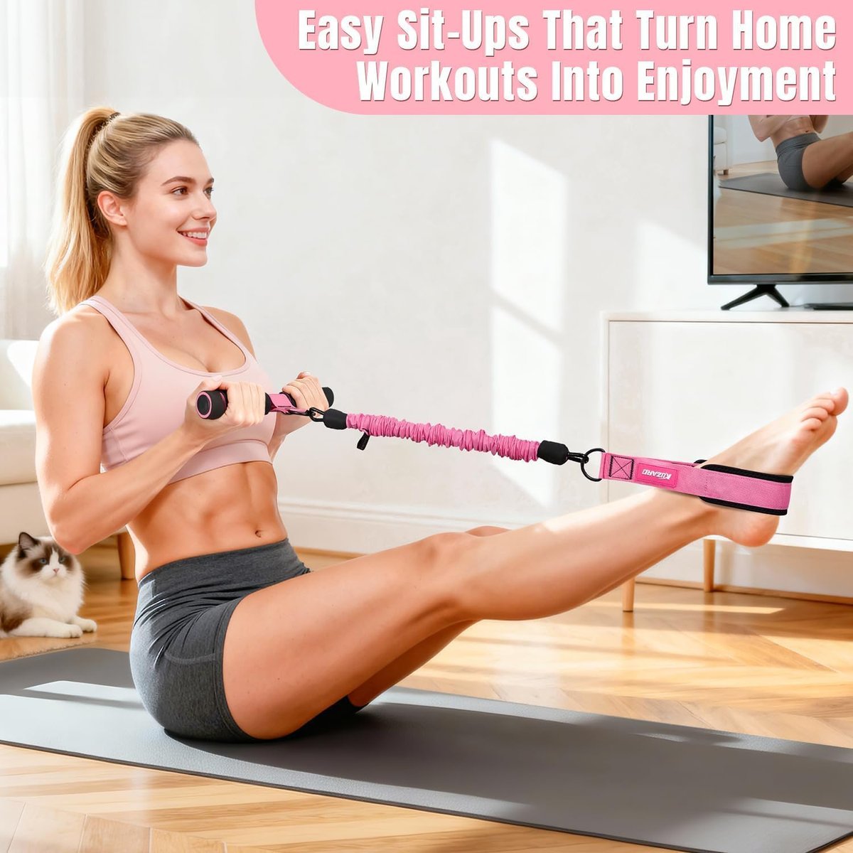 KUZARO Resistance Bands full body workout in use at home - Home Workout