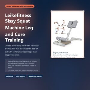 leikefitness sissy squat machine for leg and core training hero image for FitGear Mini