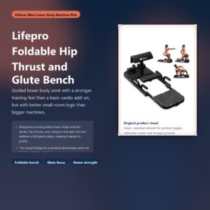 lifepro foldable hip thrust and glute bench hero image for FitGear Mini