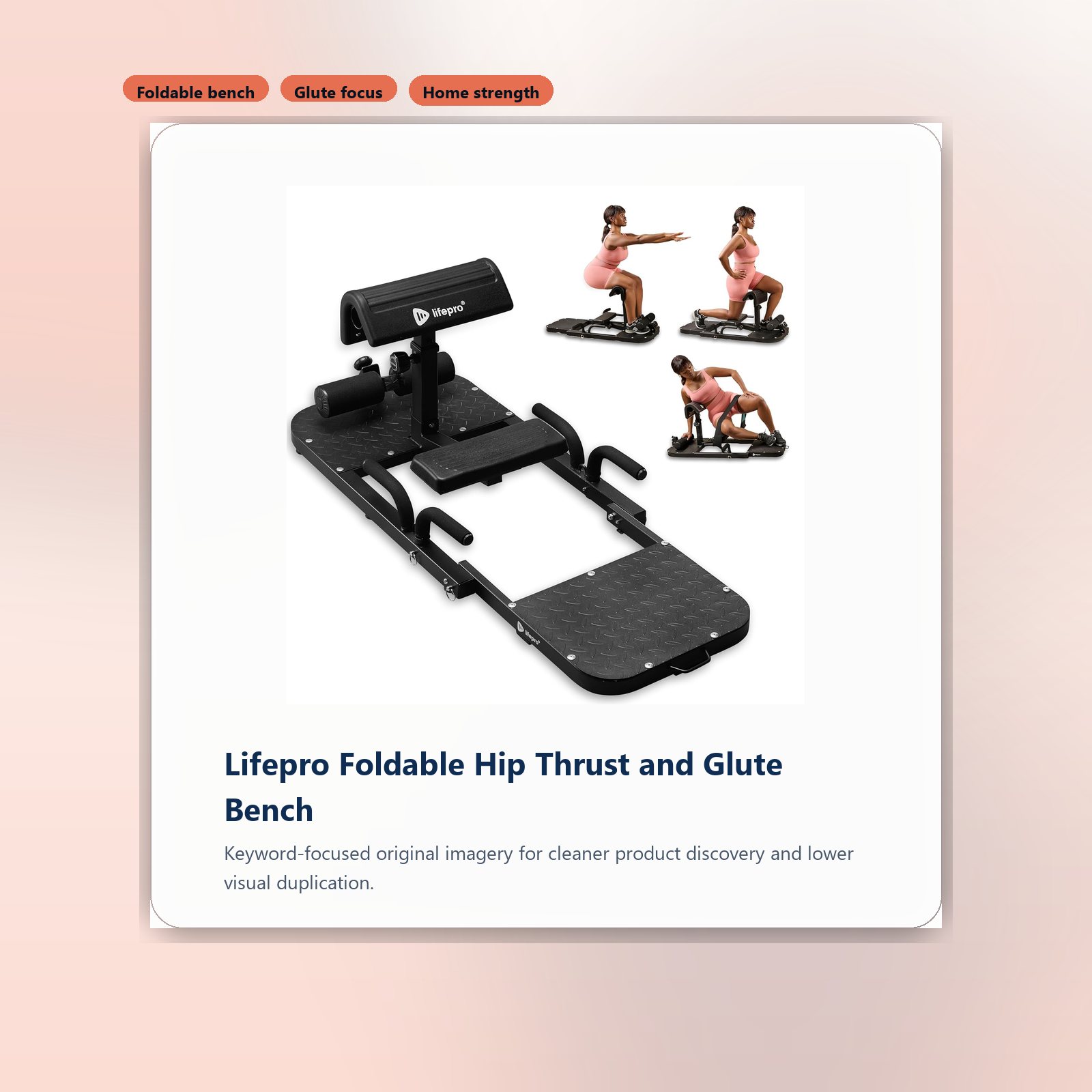 lifepro foldable hip thrust and glute bench packshot image