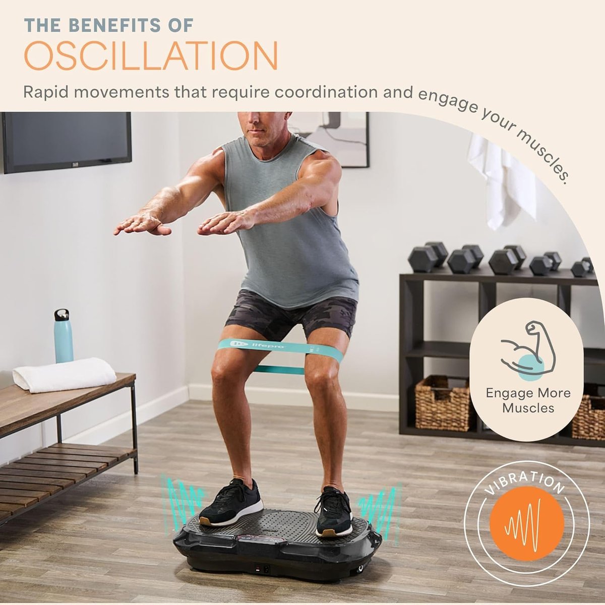 LifePro Vibration Plate full body workout in use at home - Home Recovery