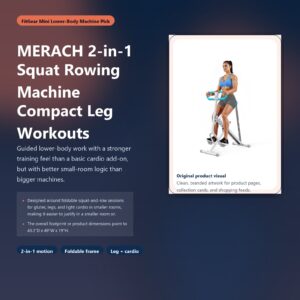 merach 2 in 1 squat rowing machine for compact leg workouts hero image for FitGear Mini