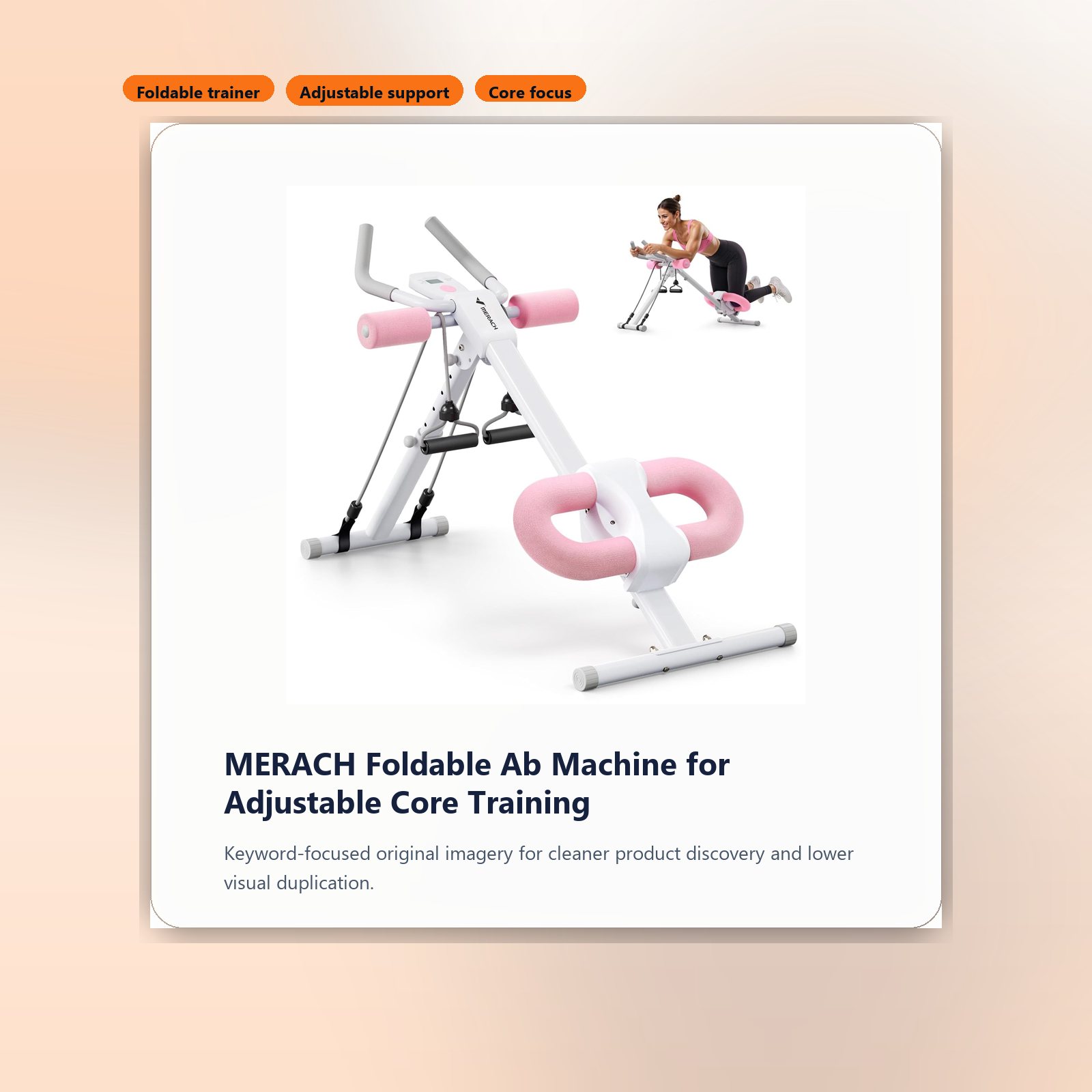 merach foldable ab machine for adjustable core training packshot image