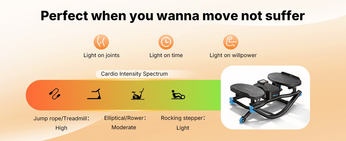 MERACH Stepper compact dimensions for home use - Small-Space Cardio
