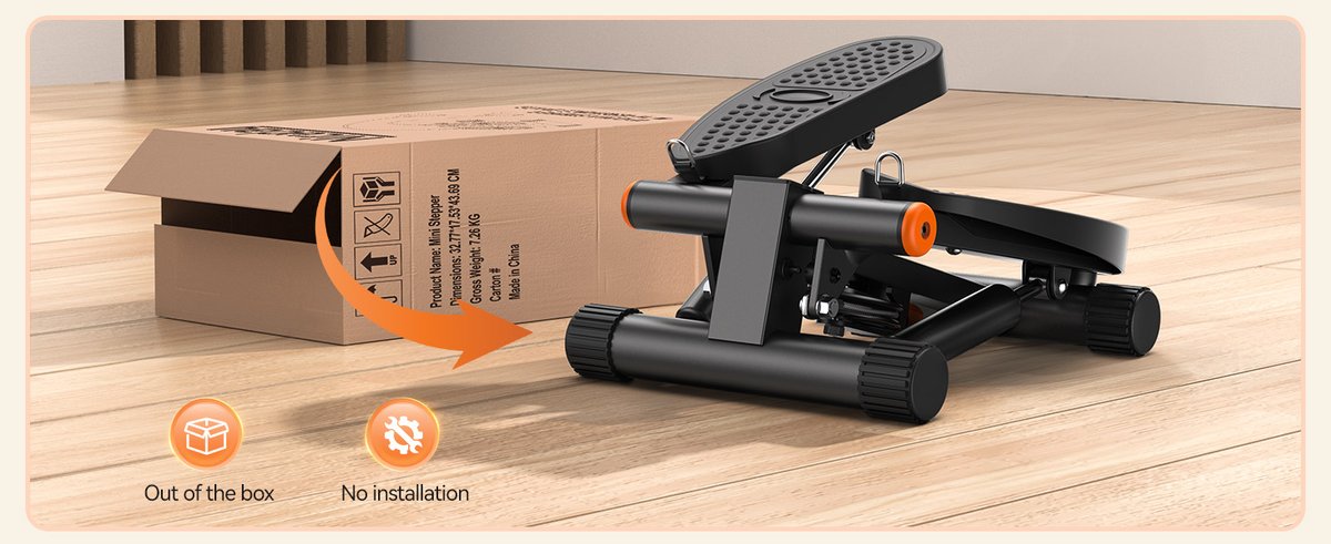 Niceday Stepper compact dimensions for home use - Small-Space Cardio