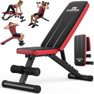NICEPEOPLE Weight Bench with accessories for home workout