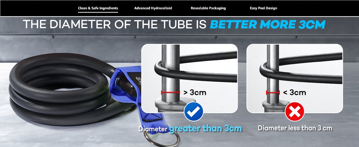 NITEEN Resistance Bands compact dimensions for home use - Home Workout