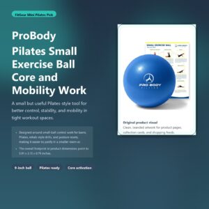 probody pilates small exercise ball for core and mobility work hero image for FitGear Mini