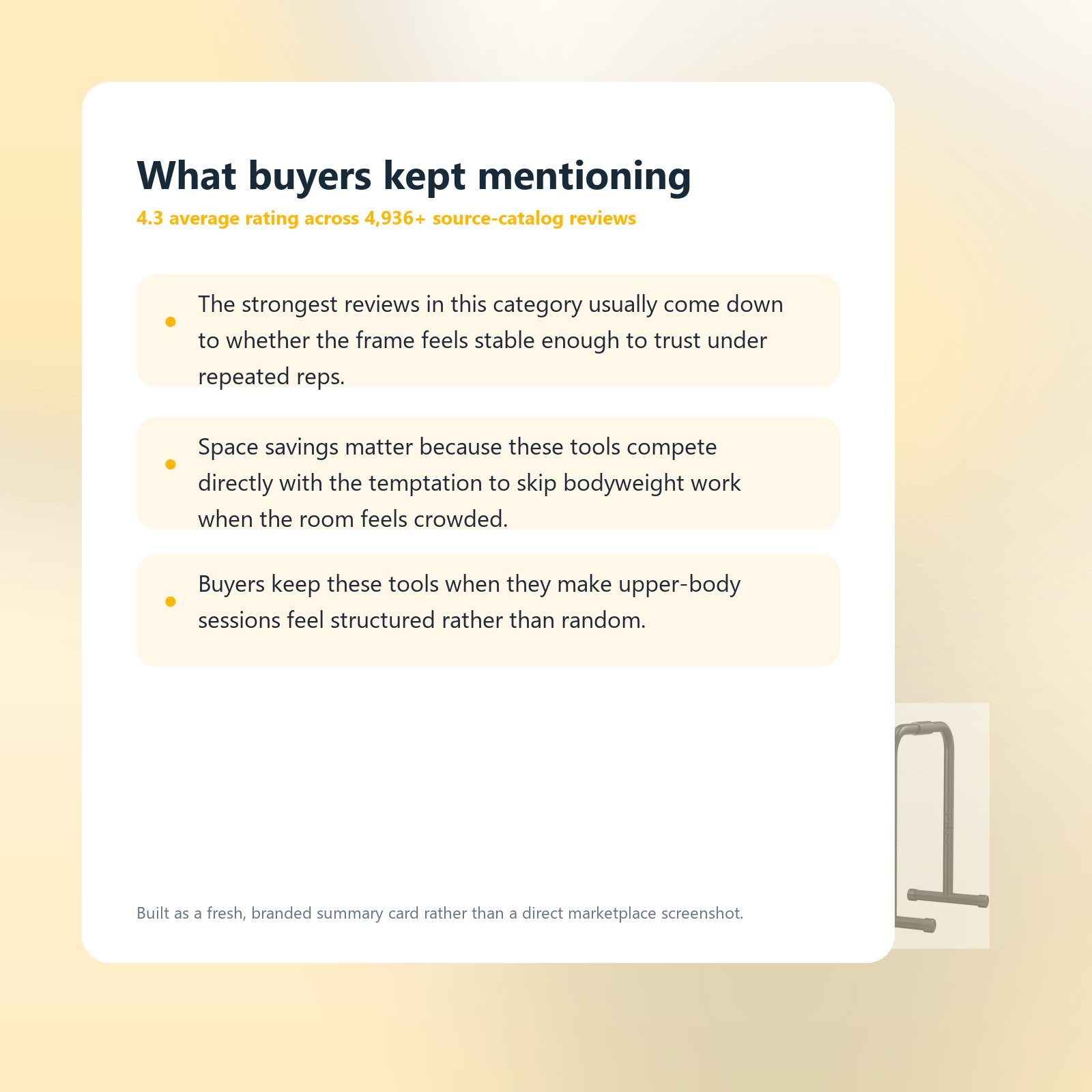 Buyer feedback highlights for RELIFE Dip Station for Compact Strength Training