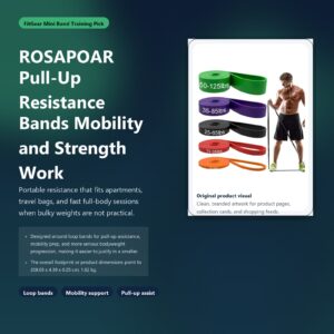 rosapoar pull up resistance bands for mobility and strength work hero image for FitGear Mini