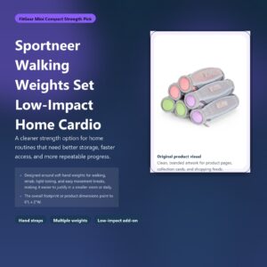sportneer walking weights set for low impact home cardio hero image for FitGear Mini