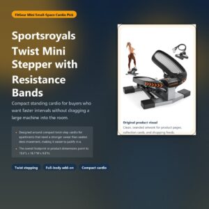 sportsroyals twist mini stepper with resistance bands hero image for FitGear Mini