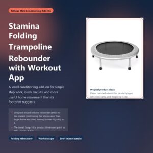 stamina folding trampoline rebounder with workout app hero image for FitGear Mini