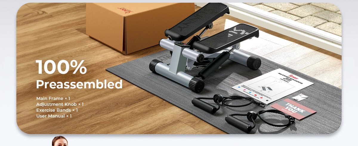 Sunny Health & Fitness Stepper setup and assembly guide - Small-Space Cardio