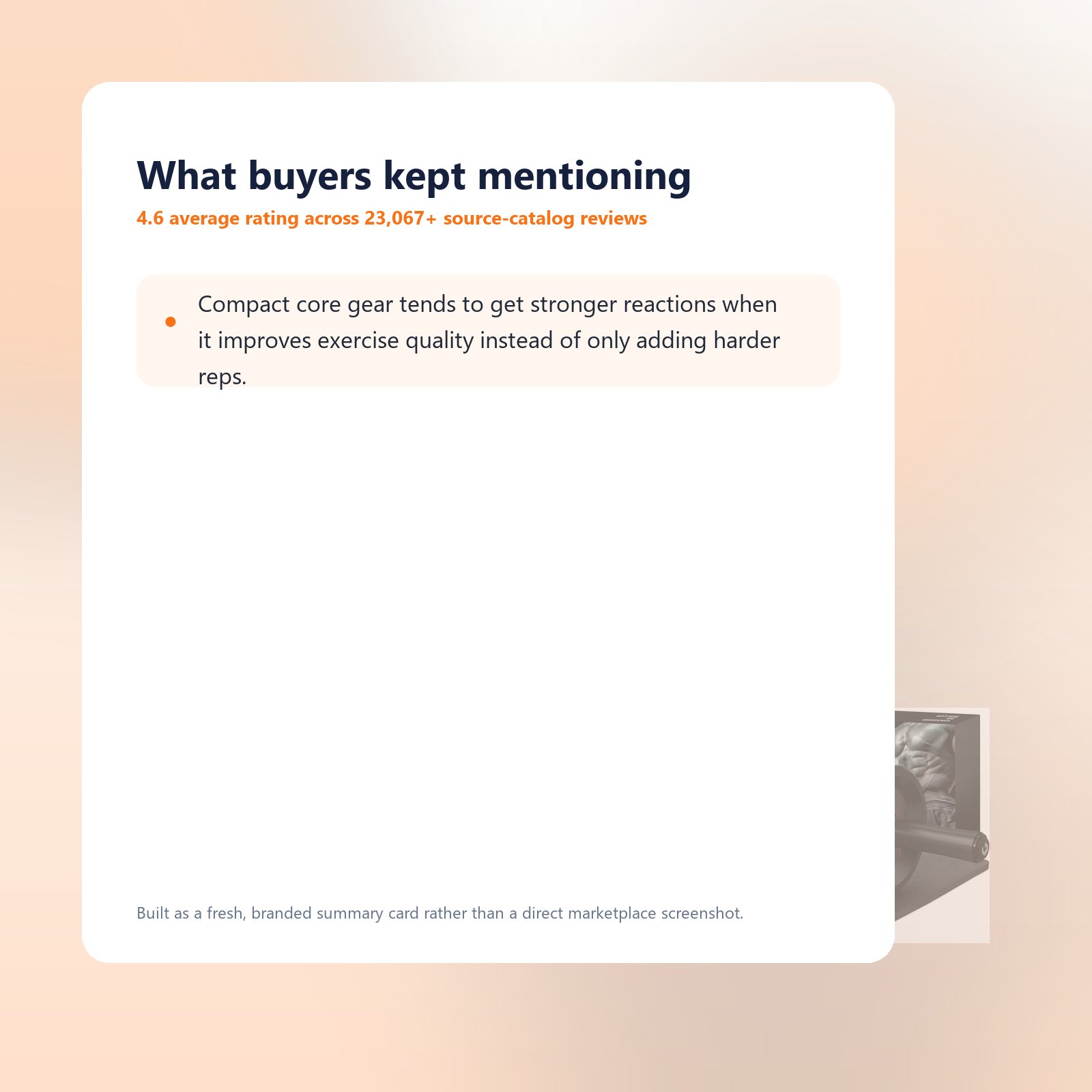 Buyer feedback highlights for VINSGUIR Ab Roller Wheel with Knee Pad for Home Core Training