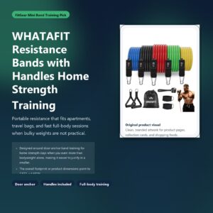 whatafit resistance bands with handles for home strength training hero image for FitGear Mini