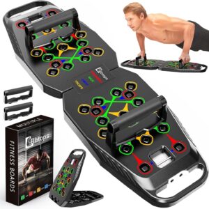 25-in-1 Foldable Push-Up Board with Pilates Bar Attachment
