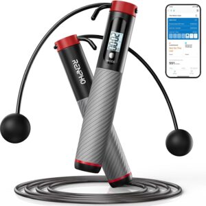 Smart Bluetooth Cordless Jump Rope with Calorie Counter Display