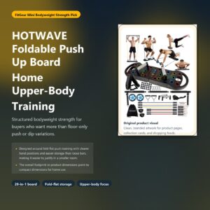 Compact Color-Coded Foldable Push-Up Board System for Home Strength Training