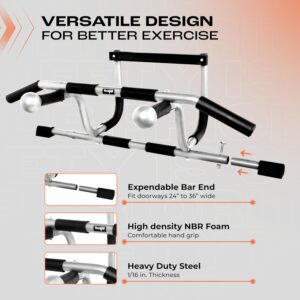 FitGear Doorway Pull-Up Bar Multi-Grip