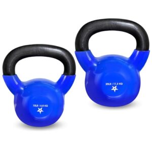 FitGear Cast Iron Kettlebell 25lb Vinyl Coated