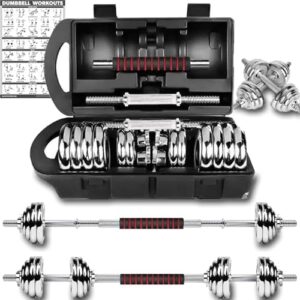 FitGear Iron Dumbbell Set 40lb Total with Case